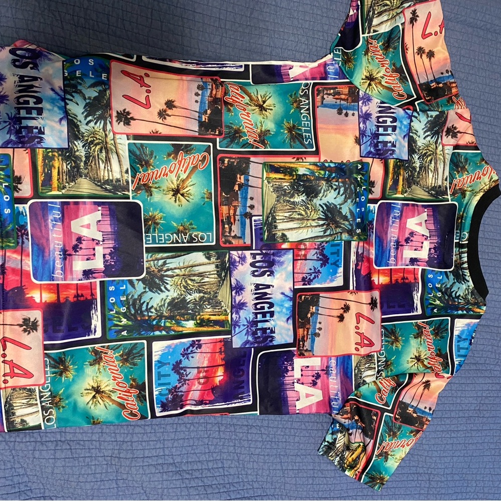 RARE Fresh Prints Bel Air Jersey Shirt Men Big Tall L Hip Hop Streetwear LA